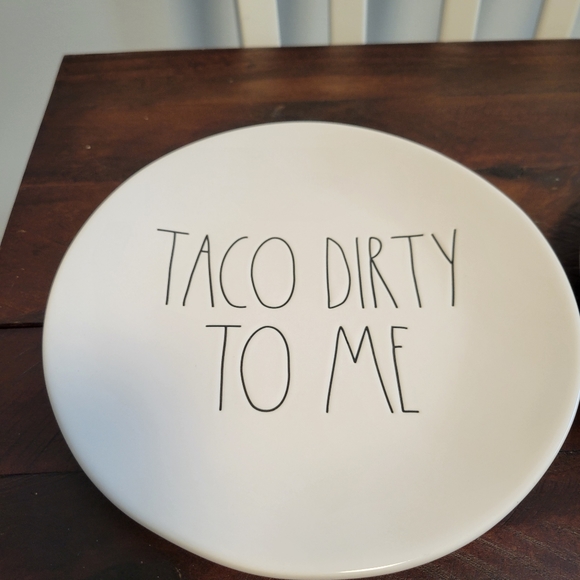Rae Dunn Plates Taco Themed set of 2 - Picture 2 of 5